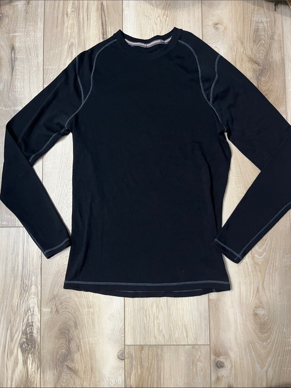 Smartwool Men’s Baselayer 250 Next To Skin Crewneck Merino Wool Black Size Large